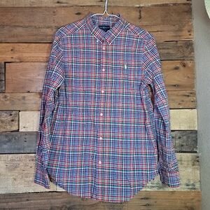 Polo Ralph Lauren Plaid Pony Long Sleeve Button Down Shirt Youth Boy's‎ Size XL